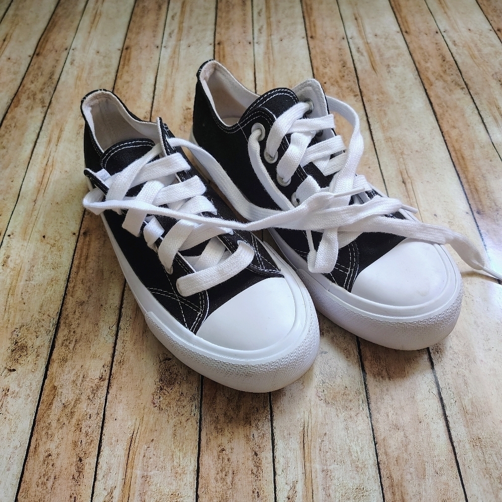 No Boundaries Black and White Slip-On Shoes